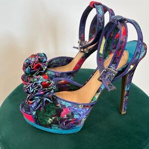Gianni Bini Vibrant Floral Platform Heels